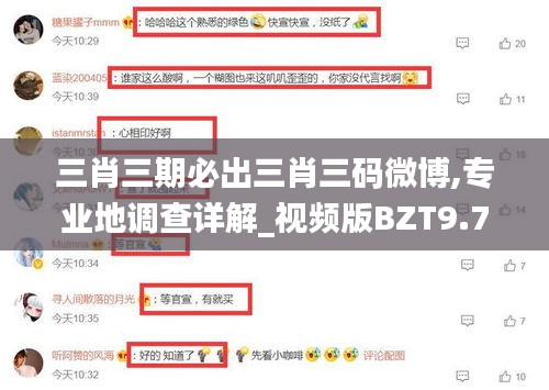 三肖三期必出三肖三码微博,专业地调查详解_视频版BZT9.71