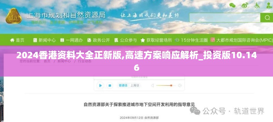 2024香港资料大全正新版,高速方案响应解析_投资版10.146