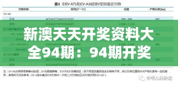 新澳天天开奖资料大全94期：94期开奖的统计学分析