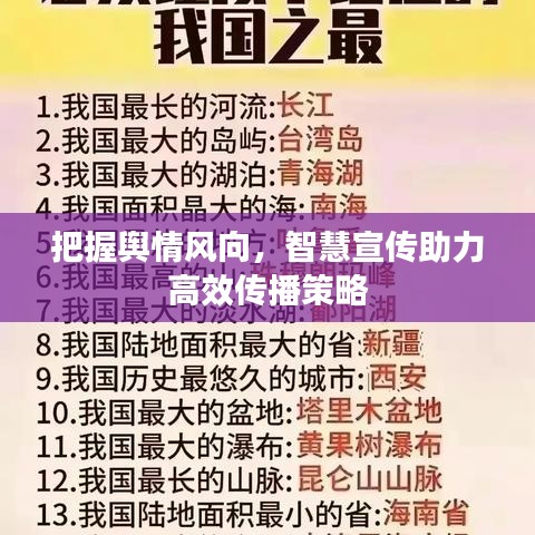 把握舆情风向，智慧宣传助力高效传播策略