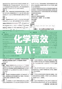 化学高效卷八：高考专题讲练8+8大突破卷化学答案 