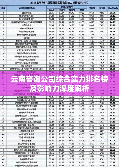 云南咨询公司综合实力排名榜及影响力深度解析