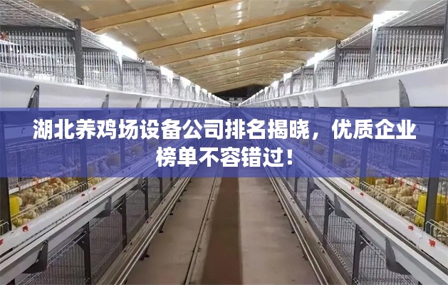 湖北养鸡场设备公司排名揭晓，优质企业榜单不容错过！