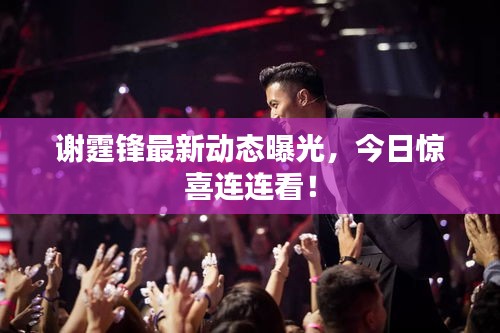 谢霆锋最新动态曝光，今日惊喜连连看！