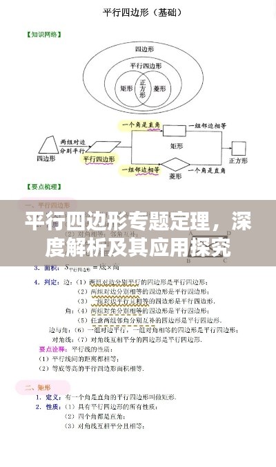 平行四边形专题定理，深度解析及其应用探究