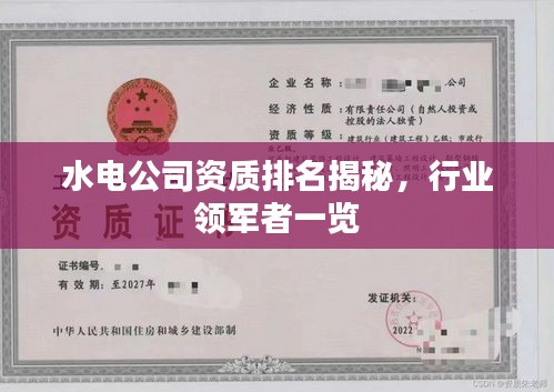水电公司资质排名揭秘，行业领军者一览