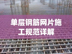 单层钢筋网片施工规范详解
