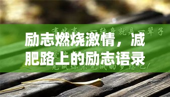 励志燃烧激情，减肥路上的励志语录鼓舞人心