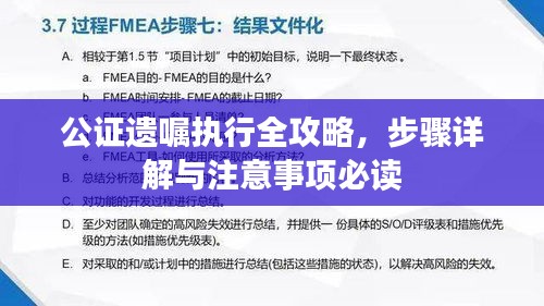 公证遗嘱执行全攻略，步骤详解与注意事项必读