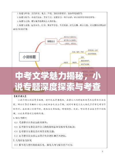 中考文学魅力揭秘，小说专题深度探索与考查要点解析