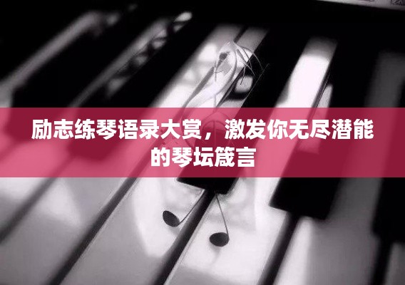 励志练琴语录大赏，激发你无尽潜能的琴坛箴言